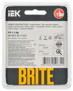 BRITE Рамка 1-местная РУ-1-1-Бр металл шампань RE AL IEK