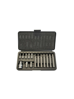 Набор бит HEX с битодержателем,15пр. 1/2''(L:30/75мм,4-8,10,12мм) RockForce##Rock FORCE RF-4155(C)