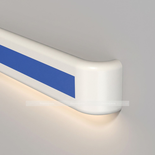 Поручень-отбойник с AL усилителем, контрастной маркировкой и LED-подсветкой ГОРИЗОНТ H140