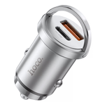 Автомобильное зарядное устройство HOCO NZ10 PD45W+QC3.0 3A Type-C+USB Silver