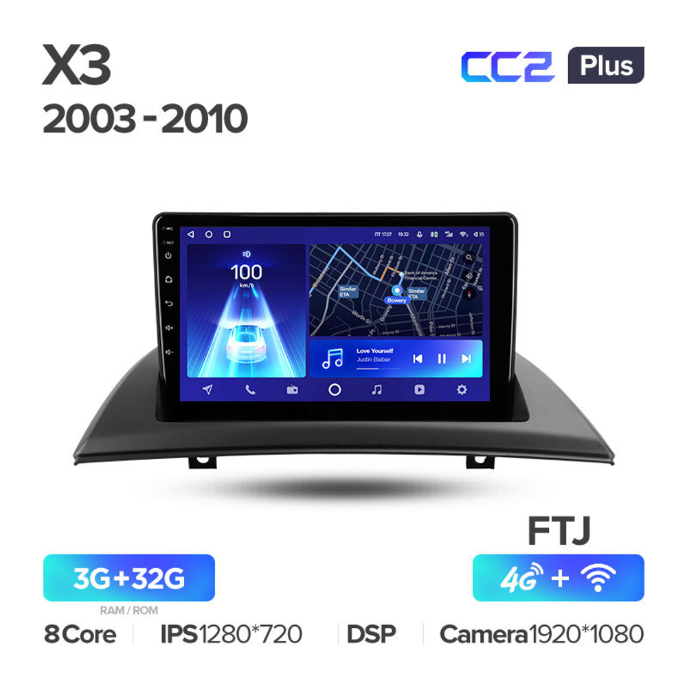 Teyes CC2 Plus 9"для BMW X3 E83 2003-2010