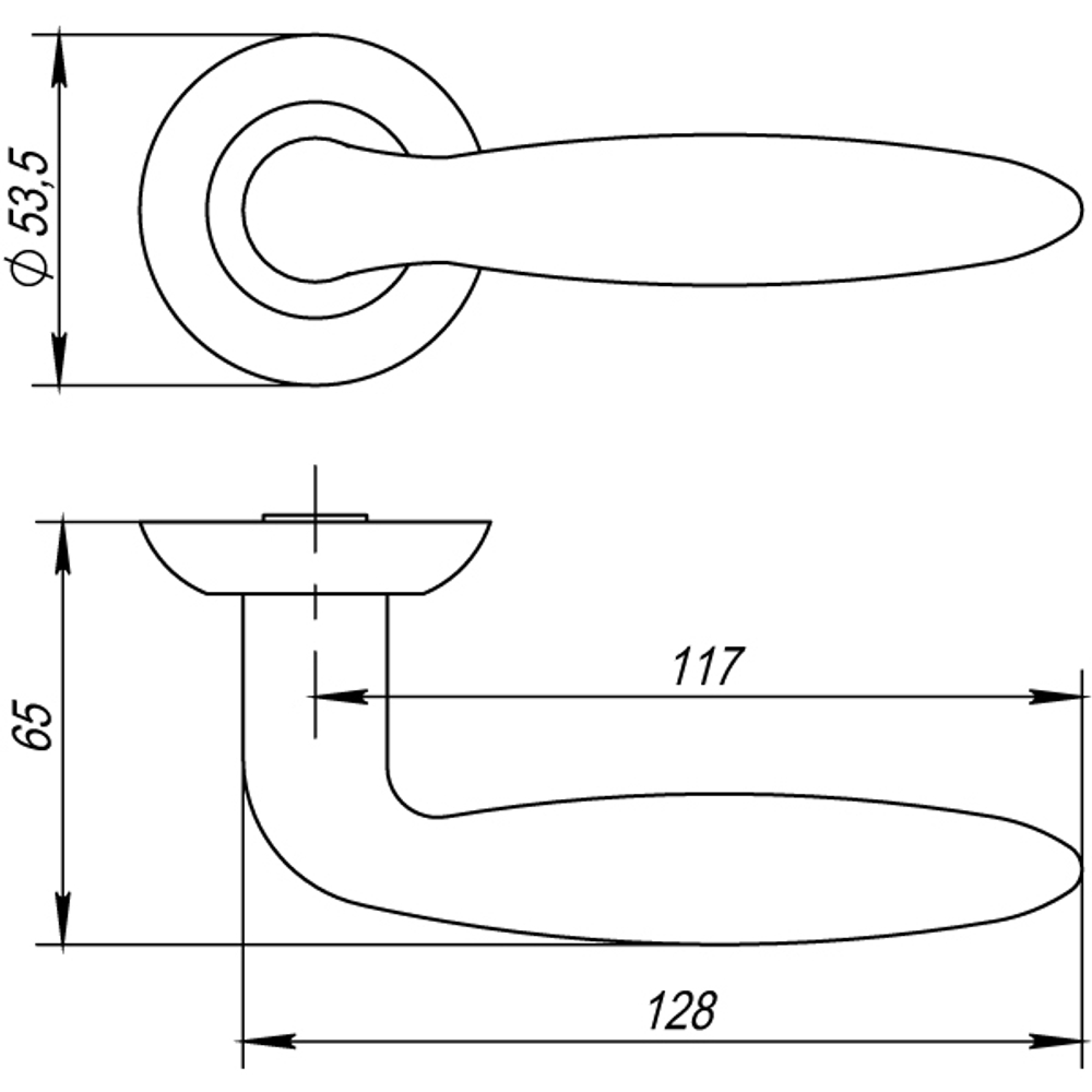Ручка раздельная BASIS TL SN/CP-3 матовый никель/хром