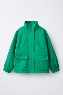ZARA ПАРКА WATER REPELLENT С КУЛИСКОЙ, ЗЕЛЕНЫЙ
