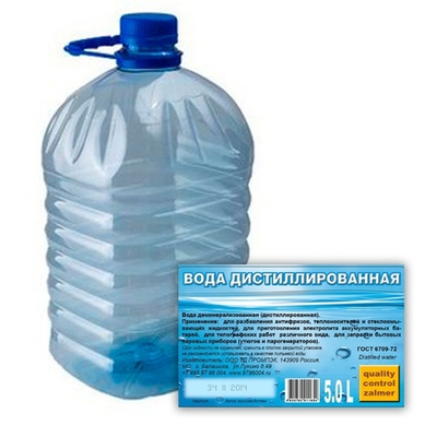 Вода дистиллированная "ZR-AQUA" 5л