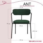 Стул Bradex Home Ant букле зелёный