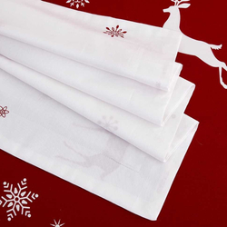 Постельное белье 2 спальное евро Arya home Joyful бело-красное