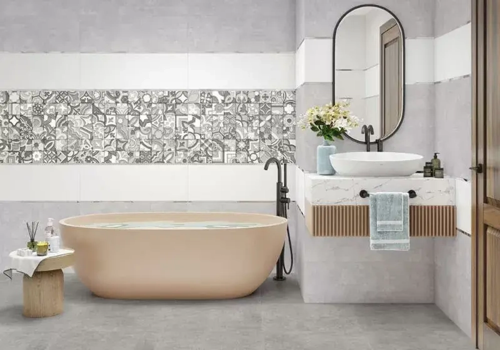 Настенная плитка Alma Ceramica TWU93SHL00R Shell 30x90 белая матовая моноколор