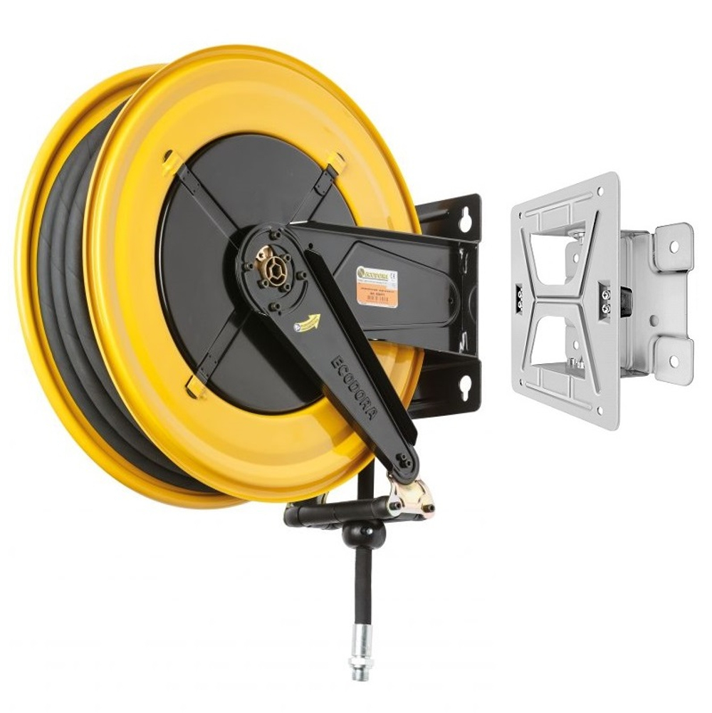 Катушка для раздачи масла 150 бар, шланг 25 м, диаметр 1/2", поворотная, ECODORA (Италия)