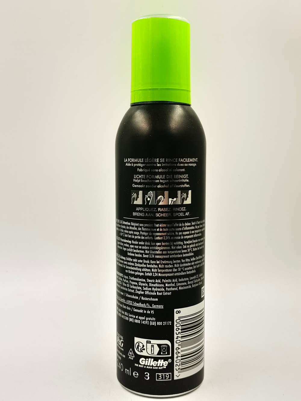 Пена для бритья с быстрым смыванием Gillette Labs Quick Rinse Shave Foam 240 мл (США)