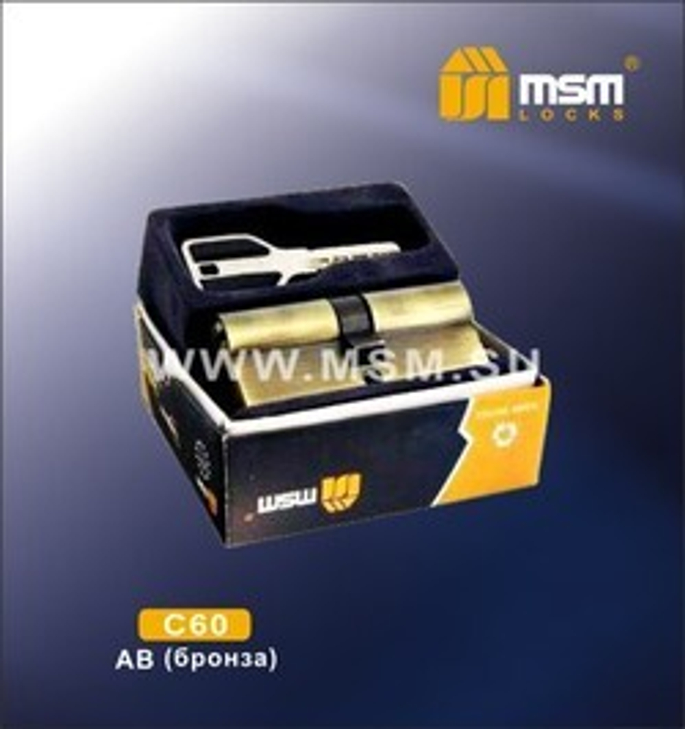 Цилиндровый механизм MSM C60 ключ/ключ  Арт.12772