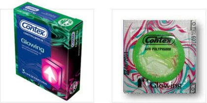 Презервативы светящиеся CONTEX №3 Glowing, 3 шт.