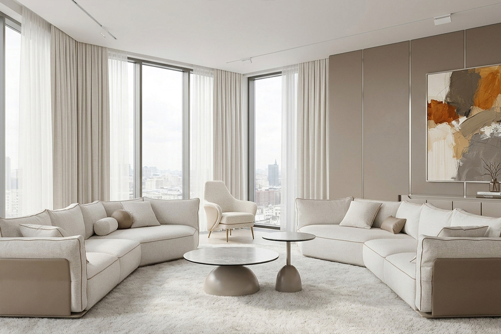 Стол журнальный Garda Decor, керамика Август Серый (Augustus Gray) d48*55 см
