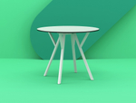 Стол пластиковый Siesta Contract Max Table Ø90, белый