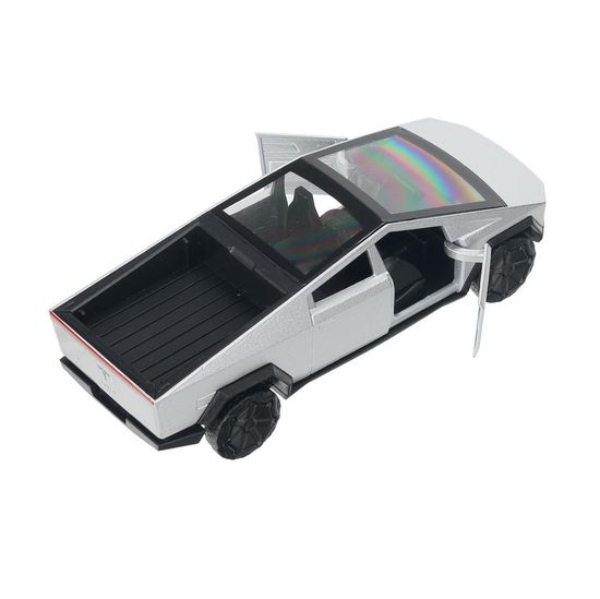 Машина металл tesla cybertruck 13,7см, дв,инер, серебристый