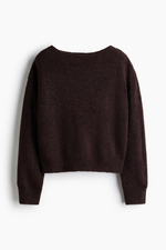 Свитер оверсайз с вырезом «лодочка» - H&M