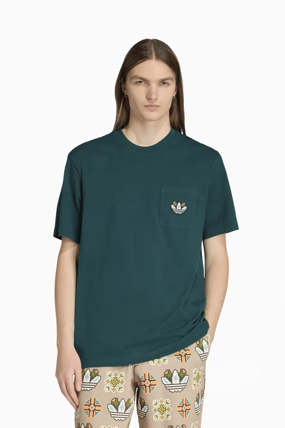 Футболка adidas Monogram Loose Tee - зеленый