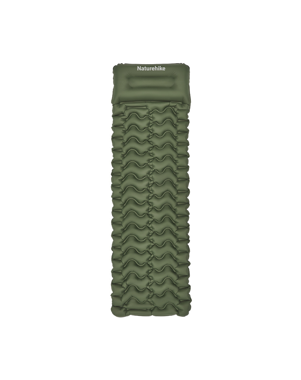 Коврик надувной Naturehike FC01 200х60х6,5 см, с подушкой, зеленый
