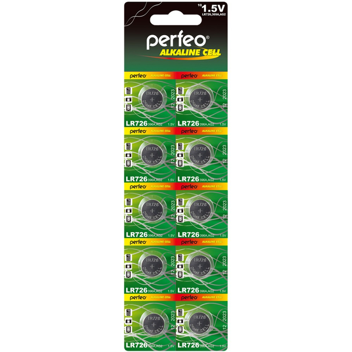 Perfeo AG 2 LR726(396A) Alkaline Cell, 10BL