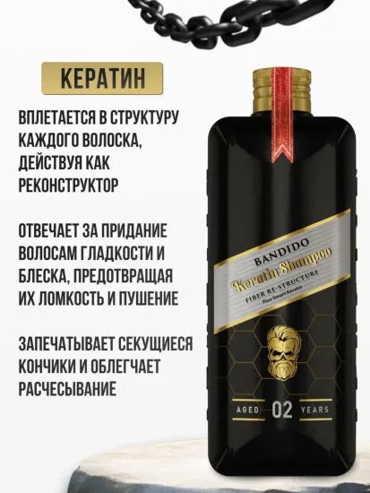 Шампунь-конструктор BANDIDO, кератиновый, 350 мл
