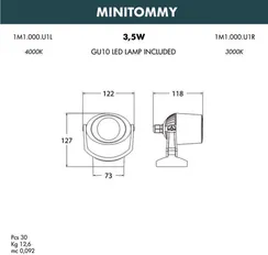 Архитектурная подсветка Minitommy 1M1.000.000.WXU1L Fumagalli