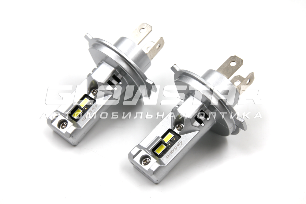 Светодиодные лампы H4 Sariti V3 5500К, 12V, 25W Customizet-Grad chips (комплект, 2шт)