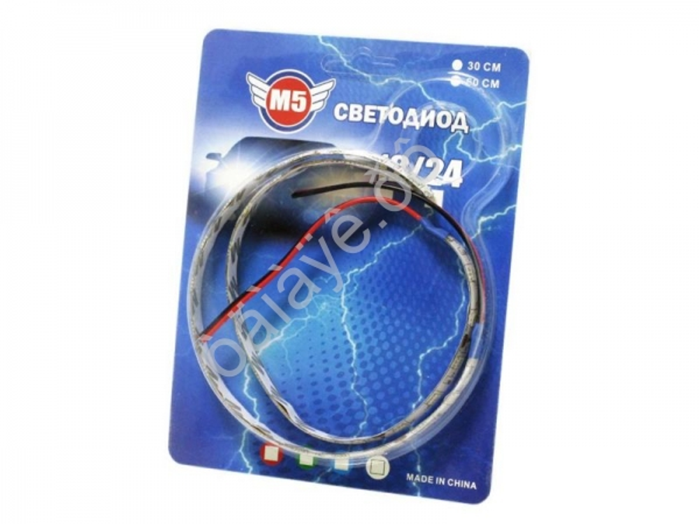 Светодиодная полоса  30см 5050 КРУПНЫЙ крист СИНЯЯ 18SMD (бл2шт) М5 1218син/2