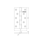Петля универсальная IN5400U-BL SN (4BB/BL 125x75x2,5) мат. никель БЛИСТЕР