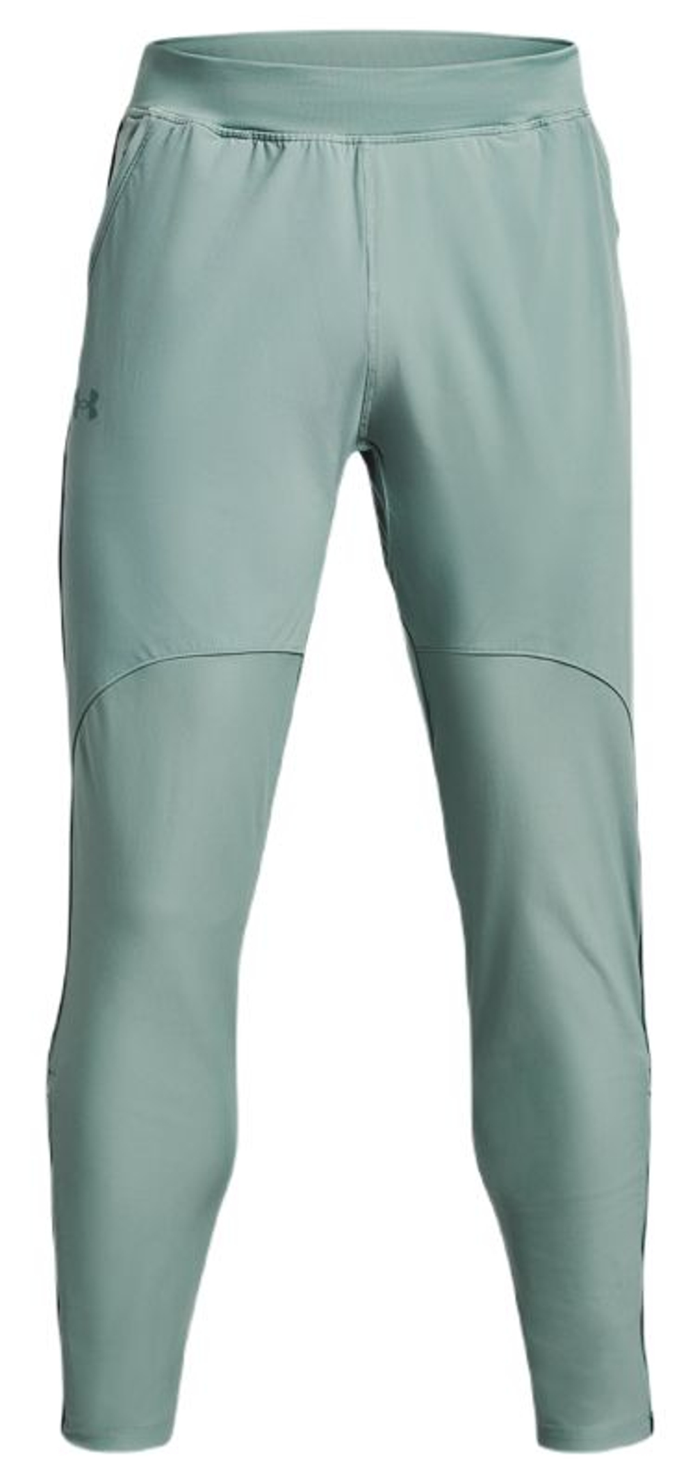 Мужские теннисные брюки Under Armour Men's Qualifier Run 2.0 - fresco green/reflective