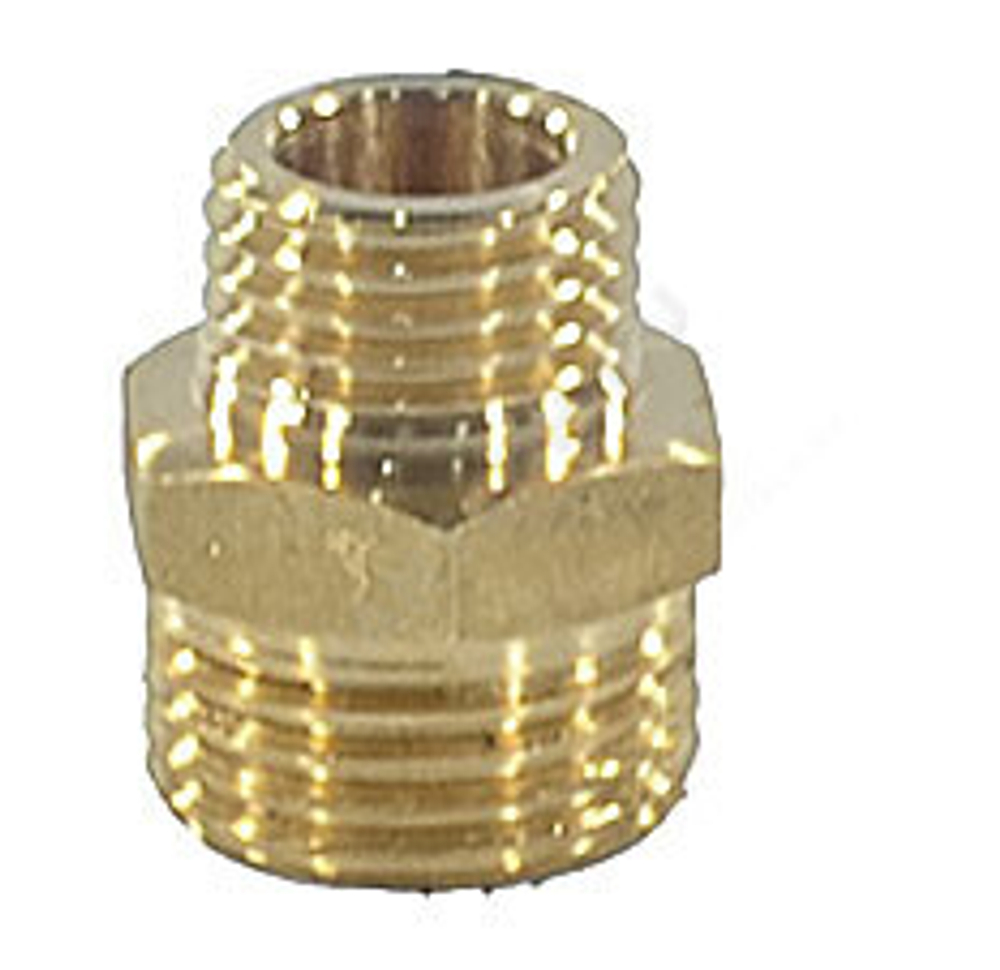 Ниппель латунь переходной Ду 40х15 (1 1/2"х1/2") НР VALFEX VF.580.L.112.012