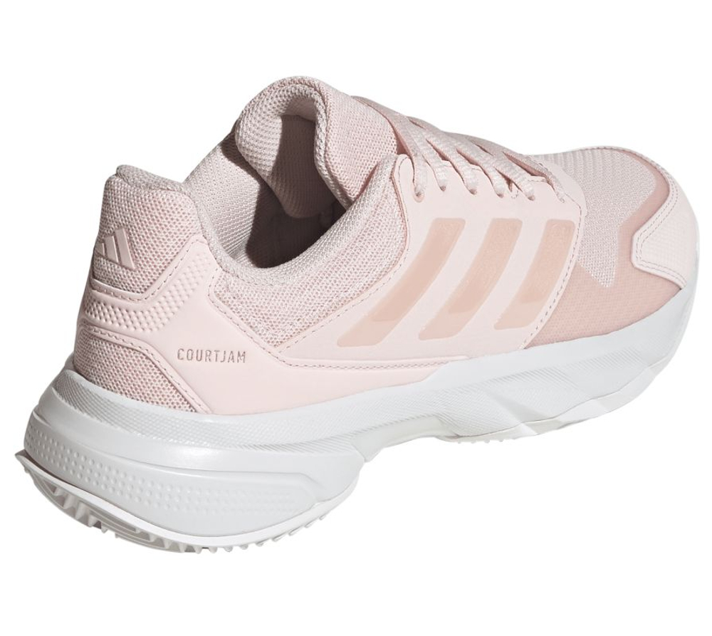 Женские теннисные кроссовки Adidas CourtJam Control 3 W Clay — розовый/белый