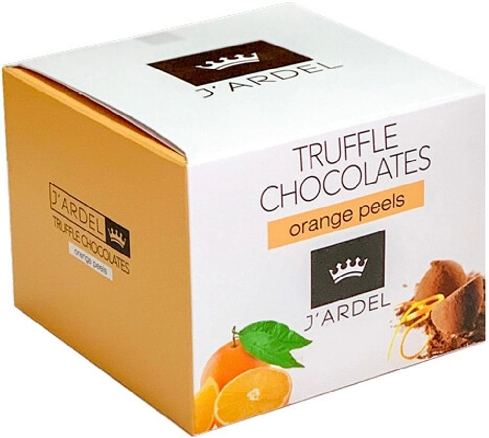 Шоколад Жардель Трюфели с Апельсиновыми Цукатами / J'Ardel Truffle Chocolates Orange Peels 100г
