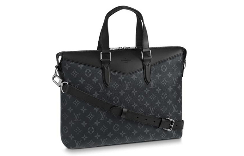 LOUIS VUITTON Briefcase Explorer Monogram Eclipse Black/Grey