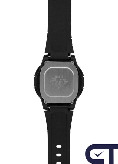 Casio F-200W-1A — мужские цифровые часы с мировым временем и секундомером