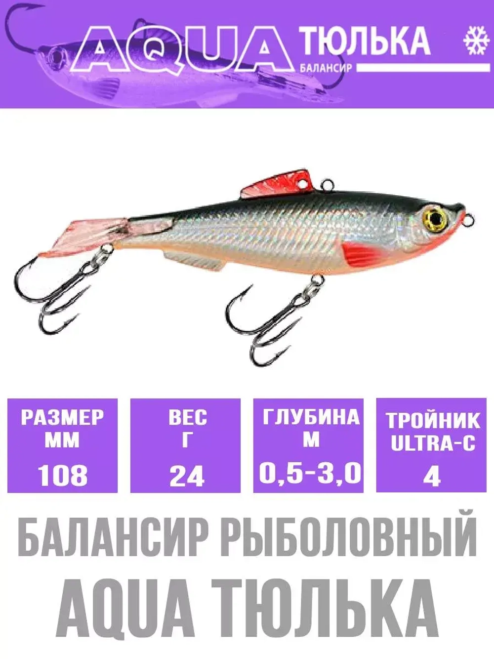 Балансир для рыбалки AQUA ТЮЛЬКА