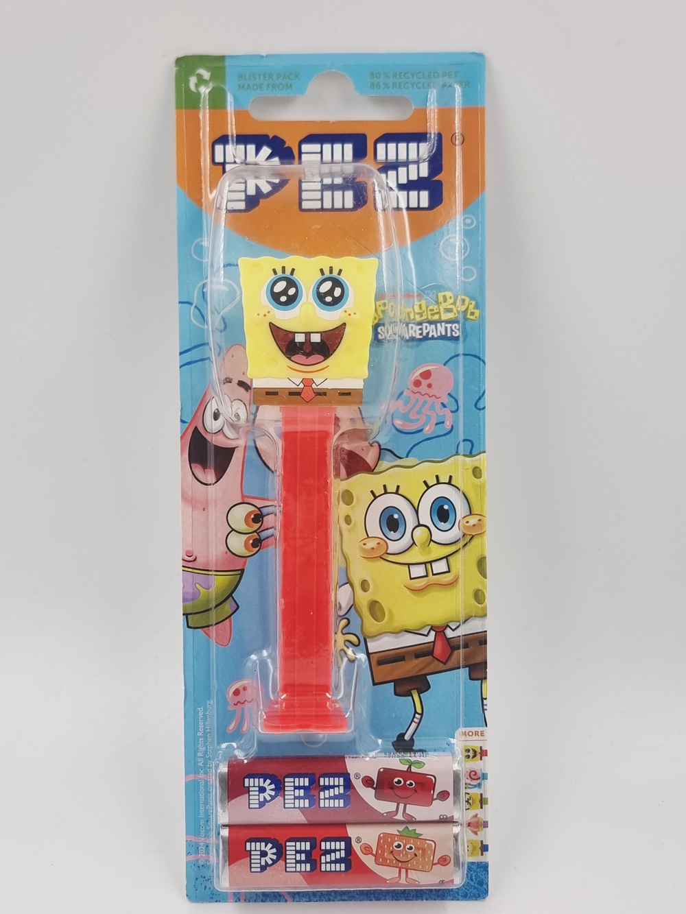 Конфеты PEZ с игрушкой, 2 набора с конфетами по 8,5 г и 1 игрушка-диспенсер (Австрия)
