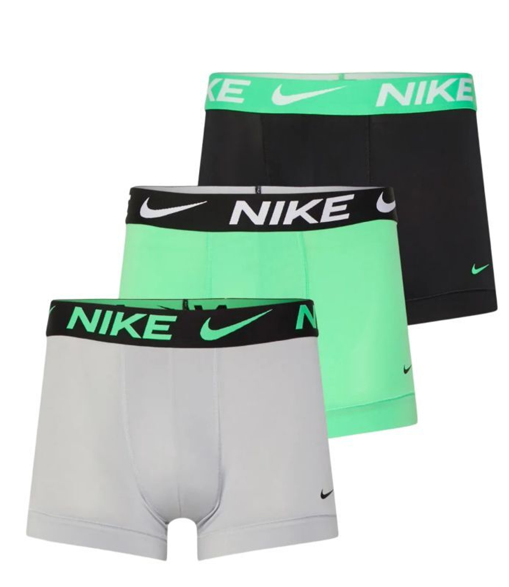 Мужские боксеры спортивные Nike Dri-Fit Essential Micro Boxer Brief 3P - electric algae/wolf gray/black