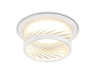 Встраиваемый светильник из стекла 1*GU5.3 TN1251 SWH/CL белый песок/прозрачный Acrylic Tech Ambrella