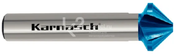 Зенковка 100° из стали HSS-XE с покрытием BLUE-TEC, M3, Karnasch, арт. 20.1735.005
