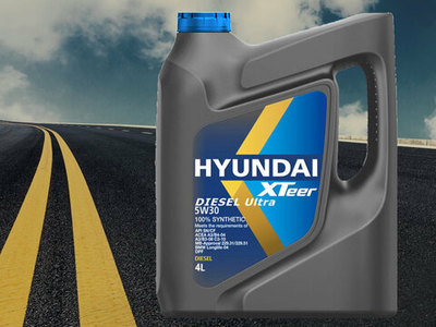 HYUNDAI XTEER (D800) DIESEL ULTRA 5W30 SN CF C3 Масло моторное синт.4L
