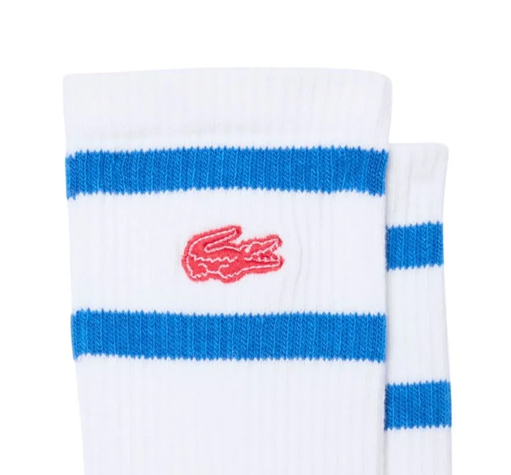 Теннисные носки Lacoste Striped 2P - white/blue/red