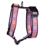 фиолетовая шлейка прогулочная для собак поларис