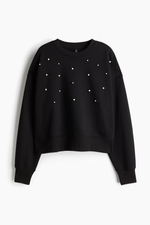 Свитшот оверсайз с вышивкой - H&M