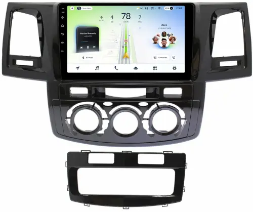 Магнитола для Toyota HiLux 7 2011-2015 - Teyes CC4L монитор 9" IPS, Android 14, Быстрая, Snapdragon 662, CarPlay, 4G SIM-слот