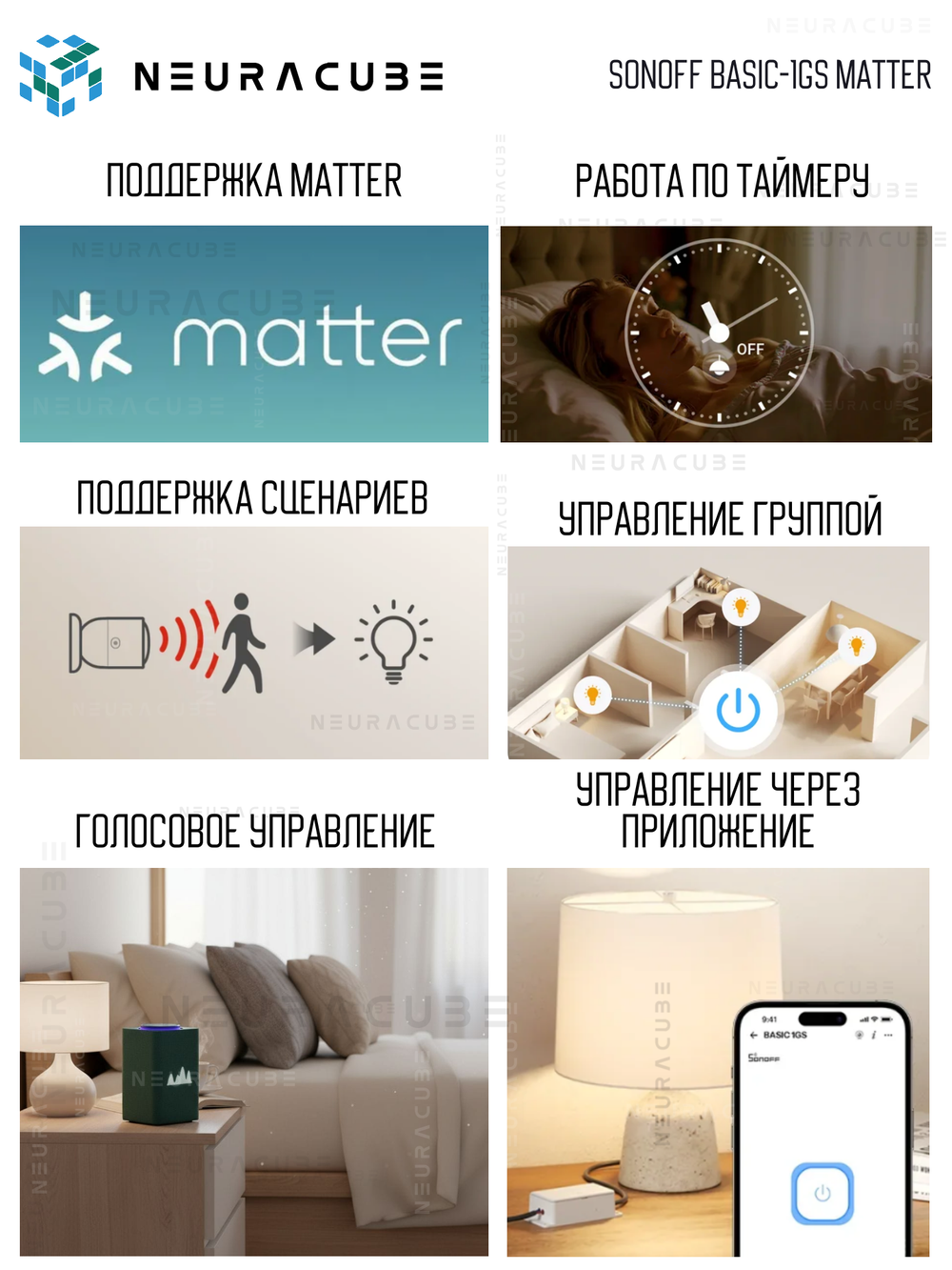 WiFi реле Sonoff BASIC-1GS MATTER