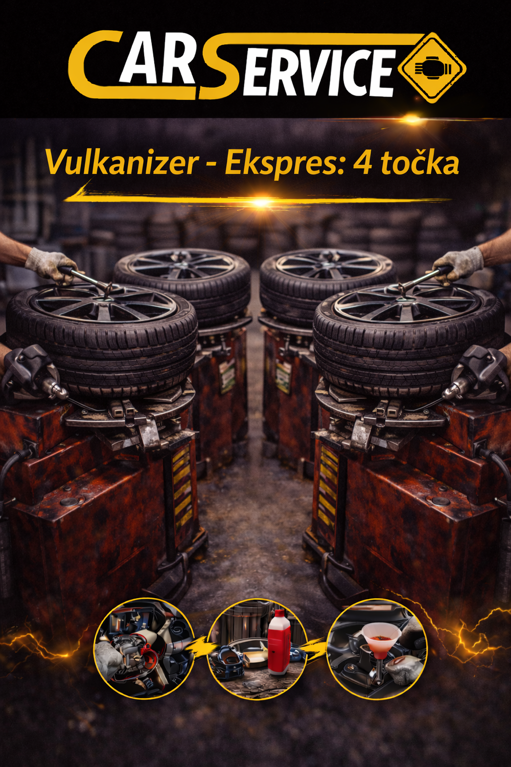 Vulkanizer-Ekspres: 4 točka (Komplet)