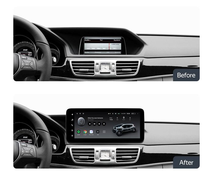 Магнитола для Mercedes-Benz E W212 седан левый руль 2012-2015 NTG 4.5 - Teyes LUX ONE монитор 12.3", Android 10, Быстрая, CarPlay, 4G SIM-слот