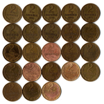 Набор 2 копейки СССР (23 монеты) 1961, 63, 68, 70-74, 76, 78-81, 83-91(м/л) гг.