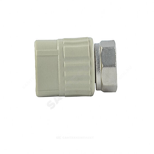 Муфта PP-R комбинированная серая Дн 20х1/2" с накидной гайкой VALFEX 10139020Г