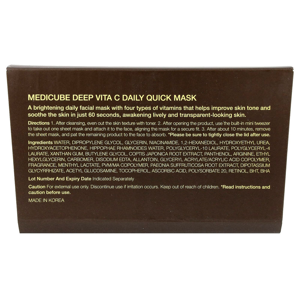 Medicube, Deep Vita C, ежедневная маска для лица, 30 шт., 350 г (12,34 унции)