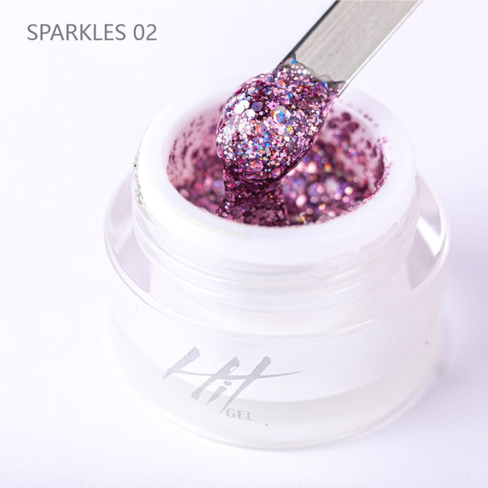 Гель-лак ТМ "HIT gel" №02 Sparkles, 5 мл